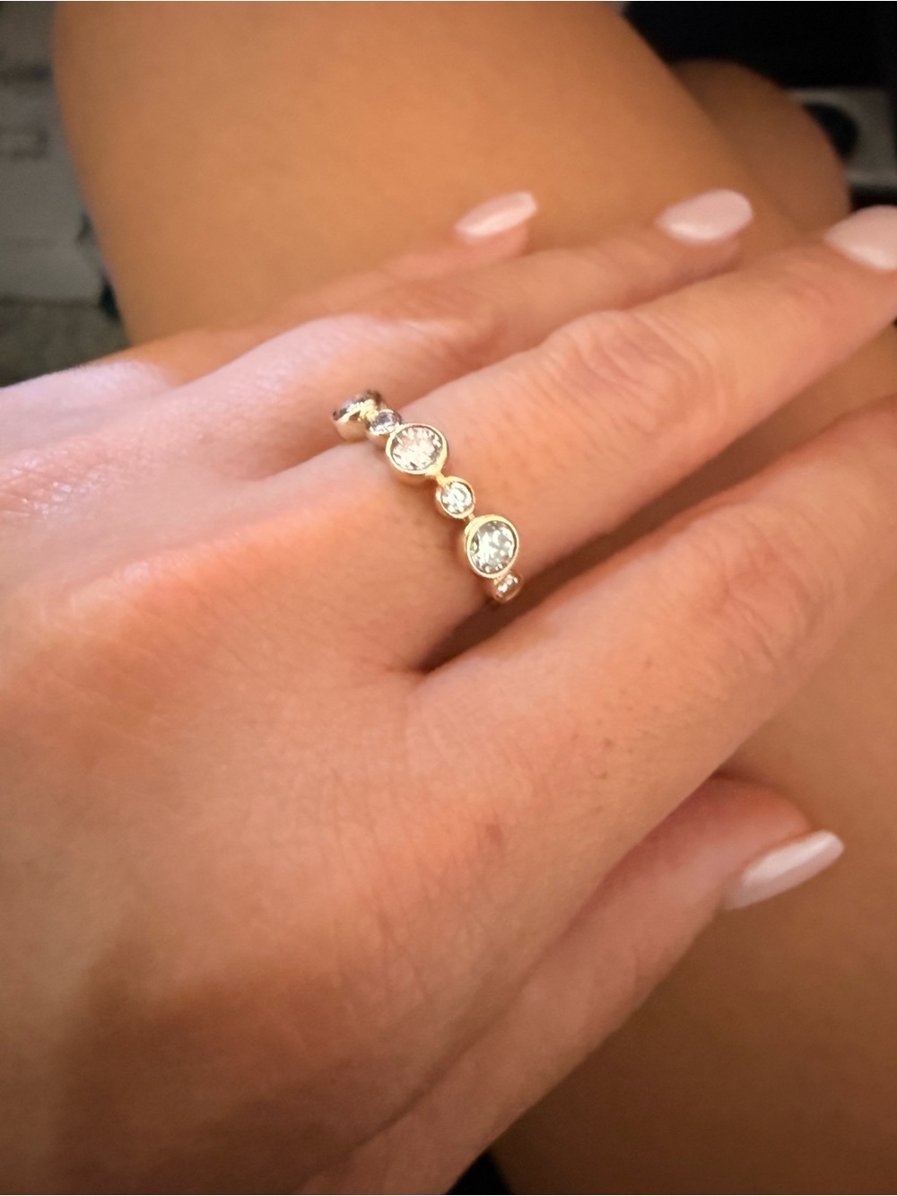 14kt Yellow Gold Bezel Set, 1ct IGI Certified Lab Grown Diamond Stackable Ring